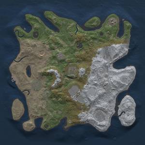 Thumbnail Rust Map: Procedural Map, Size: 3500, Seed: 610968361, 17 Monuments