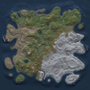 Thumbnail Rust Map: Procedural Map, Size: 3800, Seed: 11512318, 14 Monuments