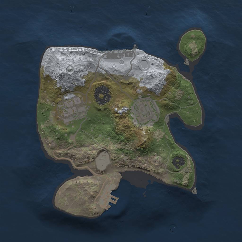 Rust Map: Procedural Map, Size: 2000, Seed: 62825, 7 Monuments