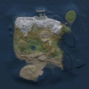 Thumbnail Rust Map: Procedural Map, Size: 2000, Seed: 62825, 2 Monuments