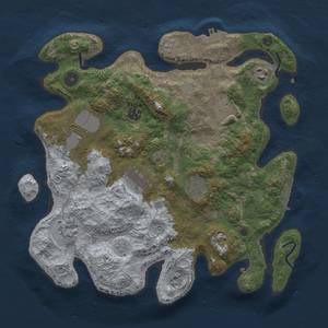 Thumbnail Rust Map: Procedural Map, Size: 3500, Seed: 1153527171, 15 Monuments