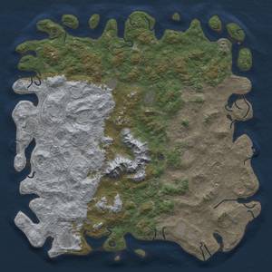 Thumbnail Rust Map: Procedural Map, Size: 6000, Seed: 953788251, 18 Monuments