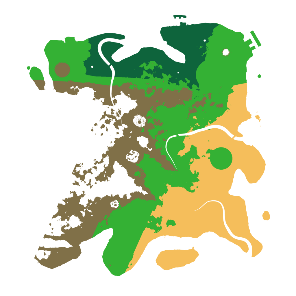 Biome Rust Map: Procedural Map, Size: 3500, Seed: 707088554
