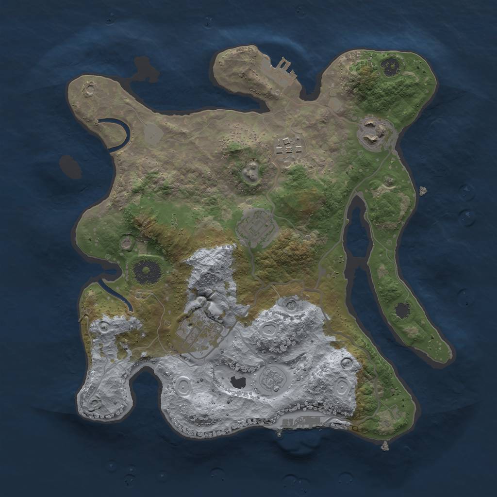 Rust Map: Procedural Map, Size: 2850, Seed: 564412, 11 Monuments