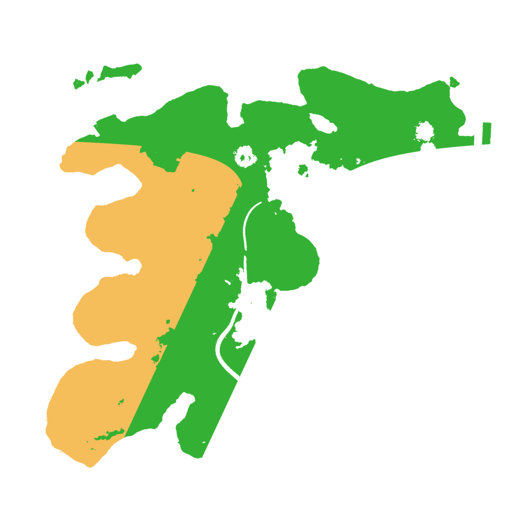 Biome Rust Map: Procedural Map, Size: 2500, Seed: 1036079302