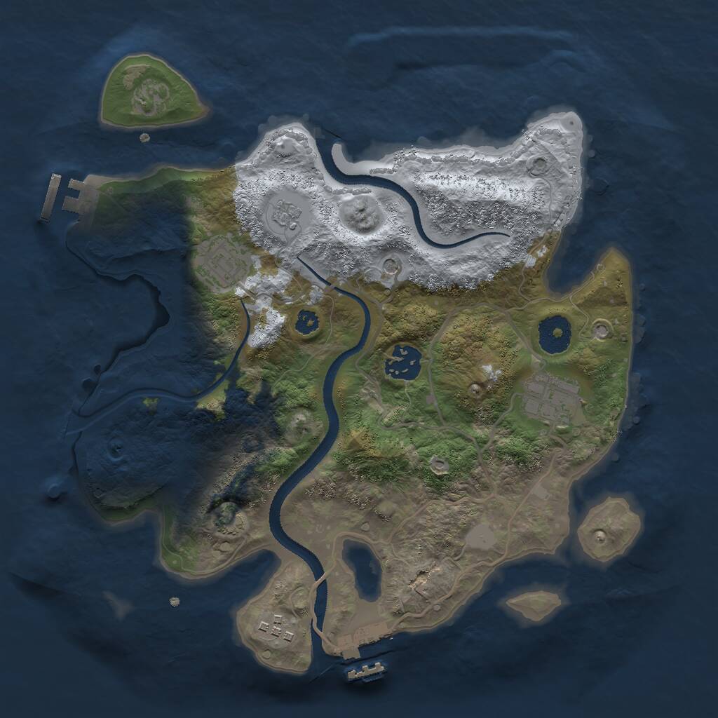 Rust Map: Procedural Map, Size: 3000, Seed: 210337839, 10 Monuments