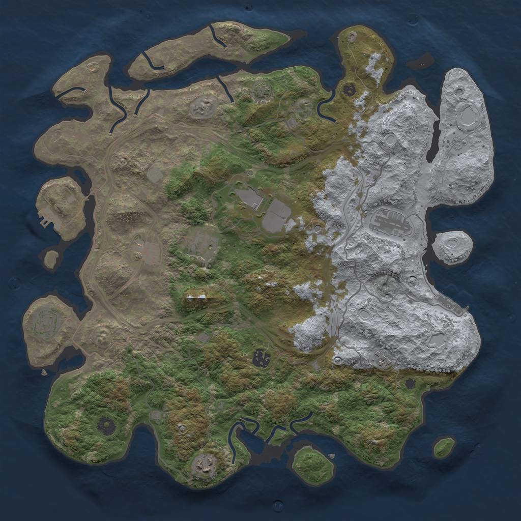 Rust Map: Procedural Map, Size: 4250, Seed: 179138818, 16 Monuments
