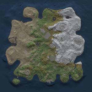 Thumbnail Rust Map: Procedural Map, Size: 3500, Seed: 1833401584, 17 Monuments