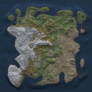 Thumbnail Rust Map: Procedural Map, Size: 3700, Seed: 794296080, 18 Monuments