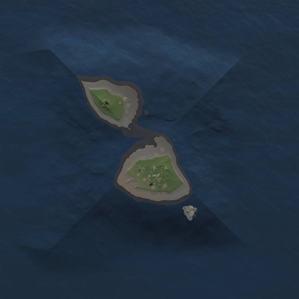 Rust Map: Procedural Map, Size: 1100, Seed: 1234567890, 3 Monuments