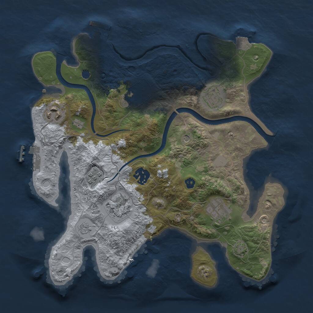 Rust Map: Procedural Map, Size: 3010, Seed: 1156101988, 13 Monuments