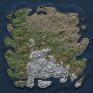 Thumbnail Rust Map: Procedural Map, Size: 4700, Seed: 77261, 18 Monuments