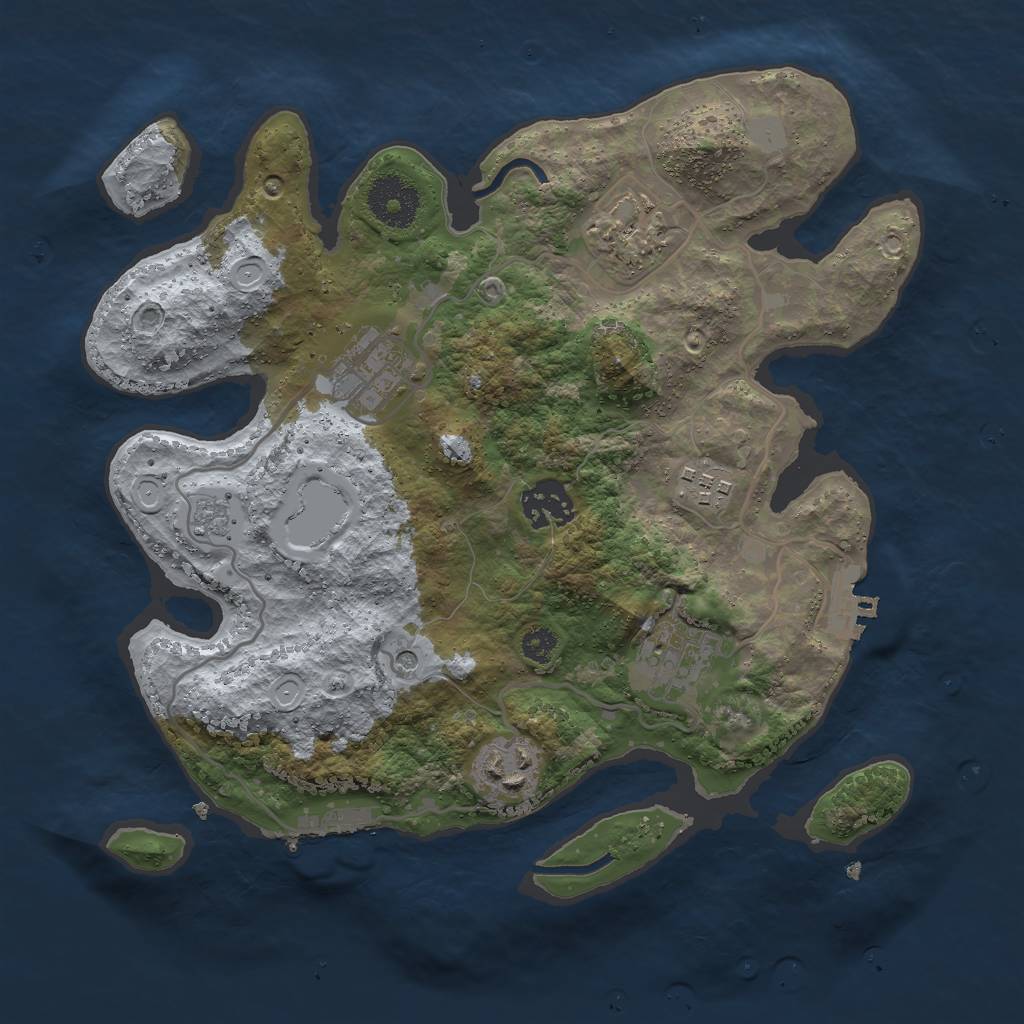 Rust Map: Procedural Map, Size: 3000, Seed: 181099, 13 Monuments