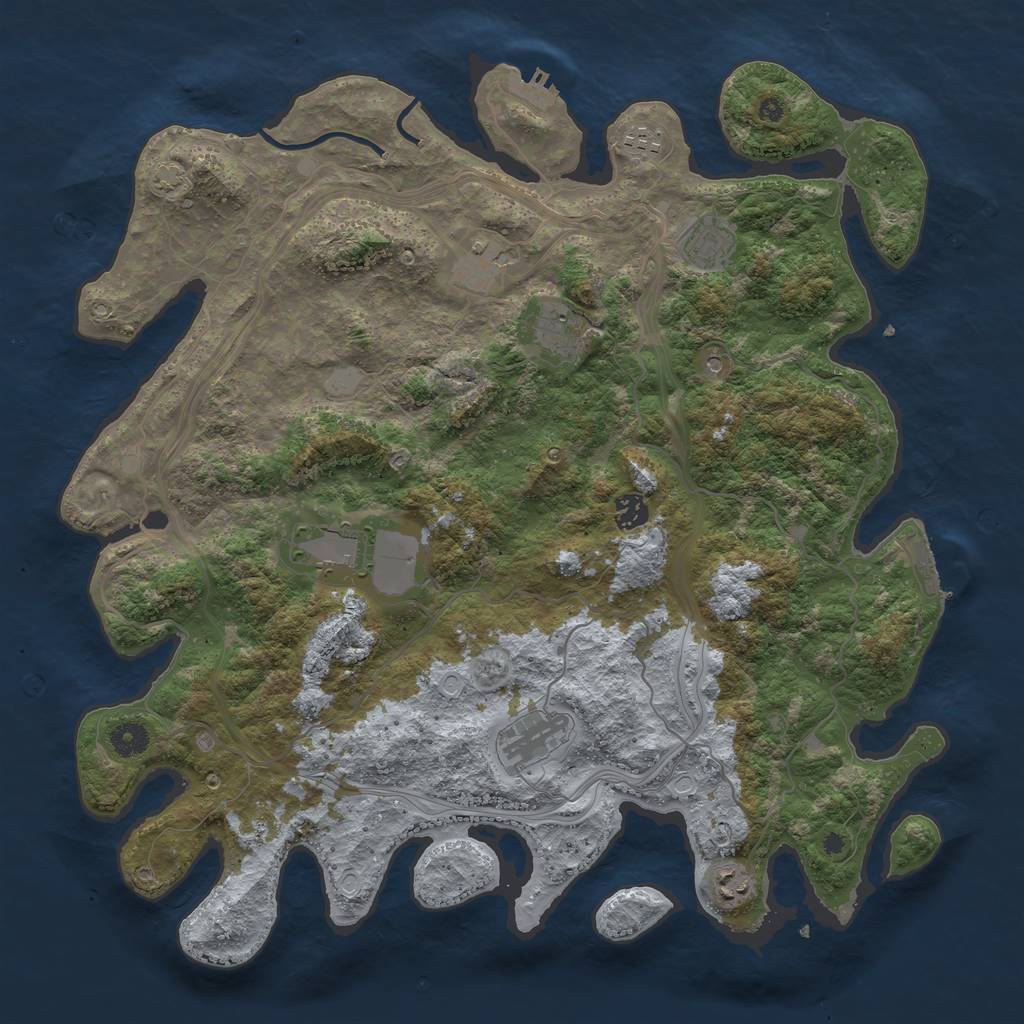 Rust Map: Procedural Map, Size: 4250, Seed: 27042023, 15 Monuments
