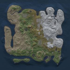 Thumbnail Rust Map: Procedural Map, Size: 3550, Seed: 159343, 17 Monuments