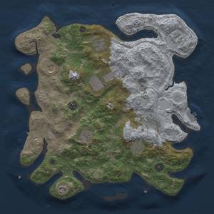 Thumbnail Rust Map: Procedural Map, Size: 3700, Seed: 30923508, 17 Monuments