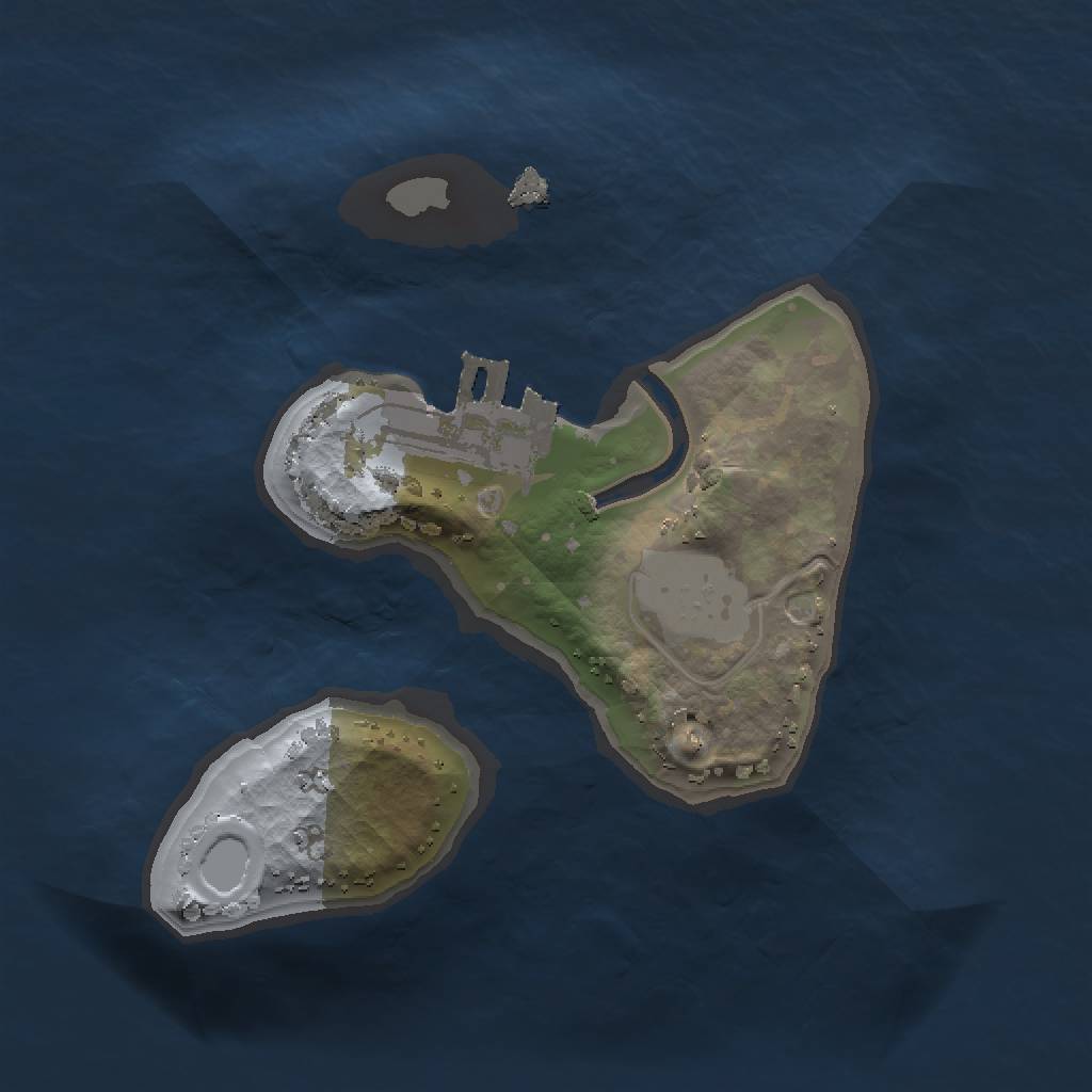 Rust Map: Procedural Map, Size: 1400, Seed: 54423, 4 Monuments