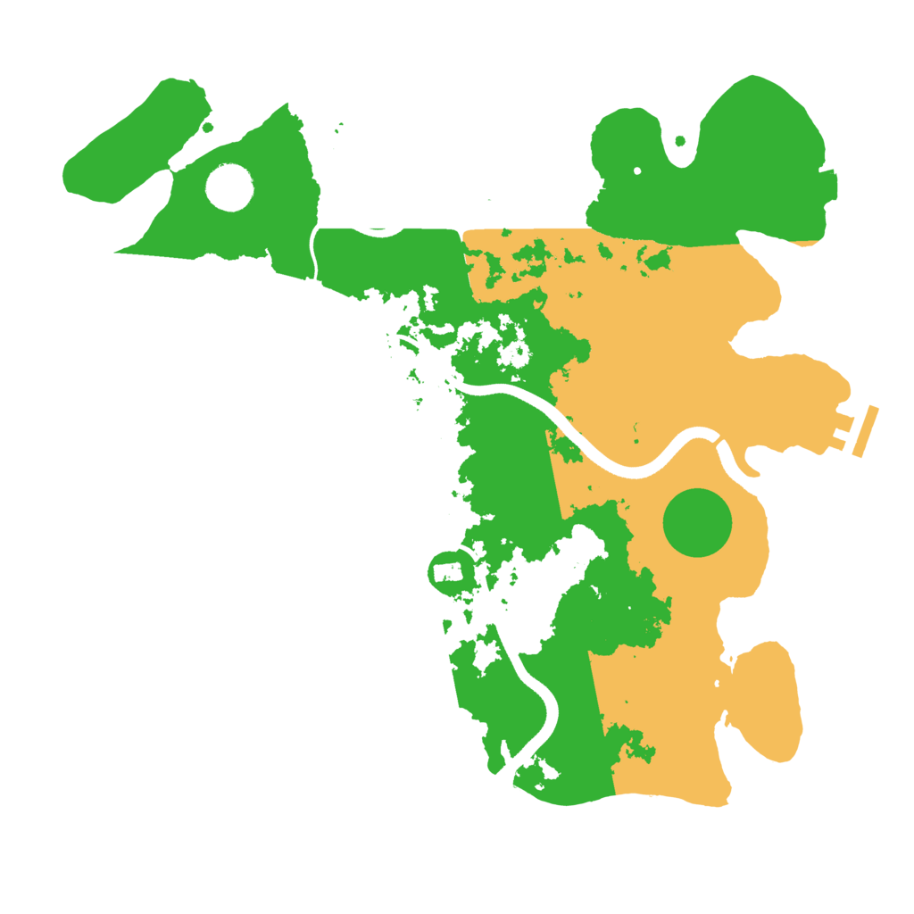 Biome Rust Map: Procedural Map, Size: 3500, Seed: 518526692