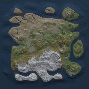 Thumbnail Rust Map: Procedural Map, Size: 3500, Seed: 813175032, 15 Monuments