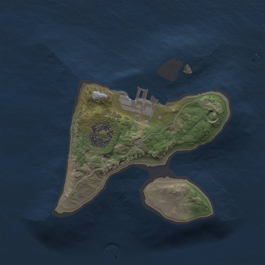 Rust Map: Procedural Map, Size: 1500, Seed: 465234523, 4 Monuments