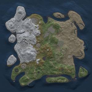 Thumbnail Rust Map: Procedural Map, Size: 3500, Seed: 1133258088, 15 Monuments