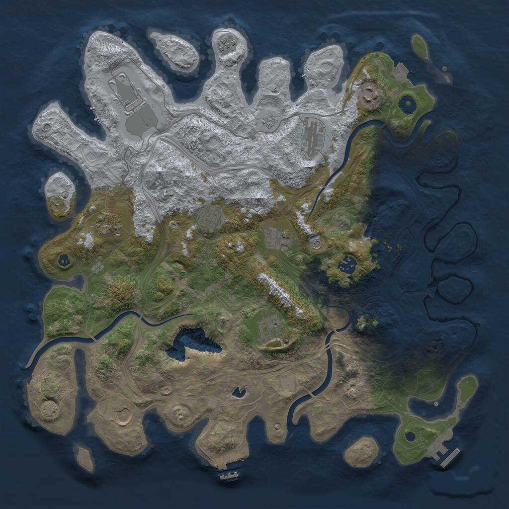 Rust Map: Procedural Map, Size: 4250, Seed: 1541810777, 16 Monuments