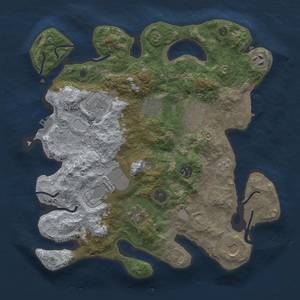 Thumbnail Rust Map: Procedural Map, Size: 3500, Seed: 1309146403, 16 Monuments