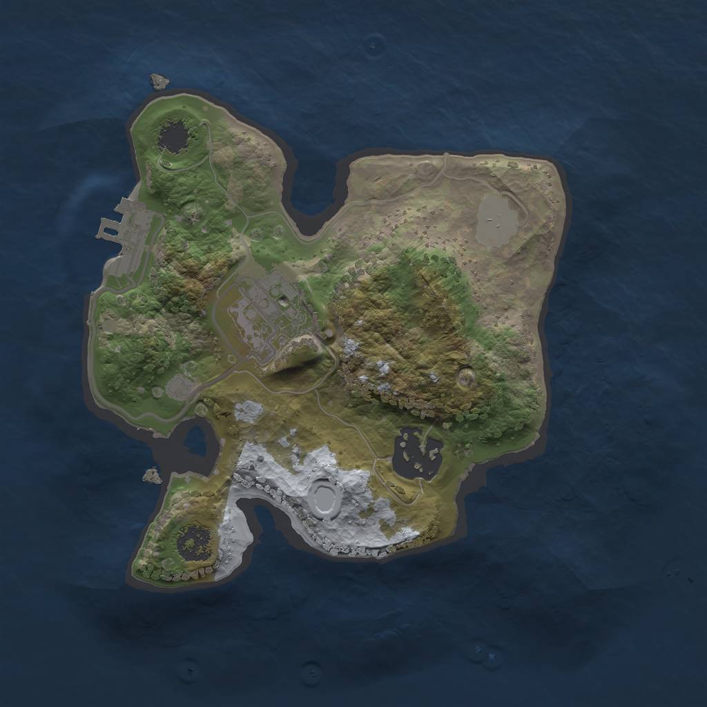 Rust Map: Procedural Map, Size: 2000, Seed: 135462, 6 Monuments