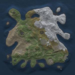 Thumbnail Rust Map: Procedural Map, Size: 3000, Seed: 7522, 13 Monuments