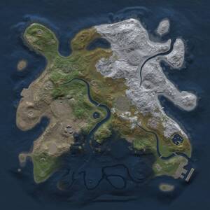 Thumbnail Rust Map: Procedural Map, Size: 3000, Seed: 7522, 12 Monuments