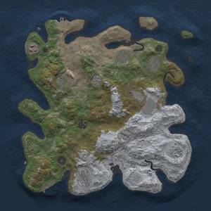 Thumbnail Rust Map: Procedural Map, Size: 3500, Seed: 1148126760, 15 Monuments