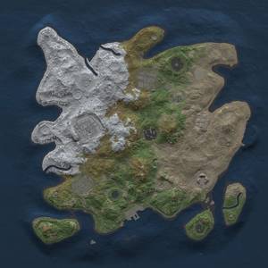 Thumbnail Rust Map: Procedural Map, Size: 3000, Seed: 564299431, 13 Monuments