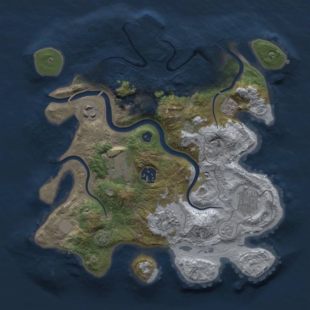 Rust Map: Procedural Map, Size: 3000, Seed: 10758, 11 Monuments