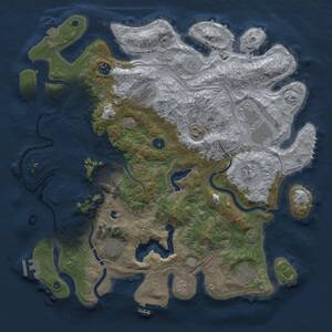Thumbnail Rust Map: Procedural Map, Size: 4250, Seed: 998035, 15 Monuments