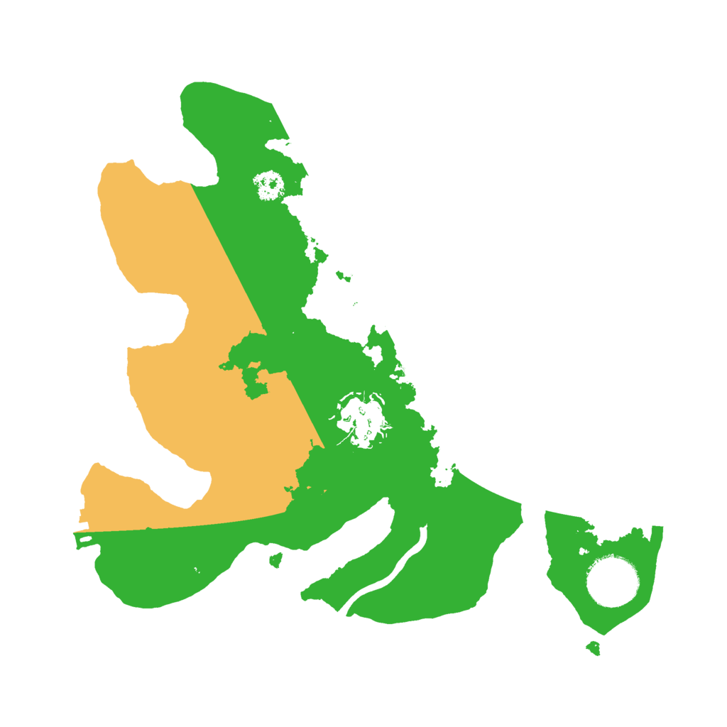 Biome Rust Map: Procedural Map, Size: 2500, Seed: 1018199598