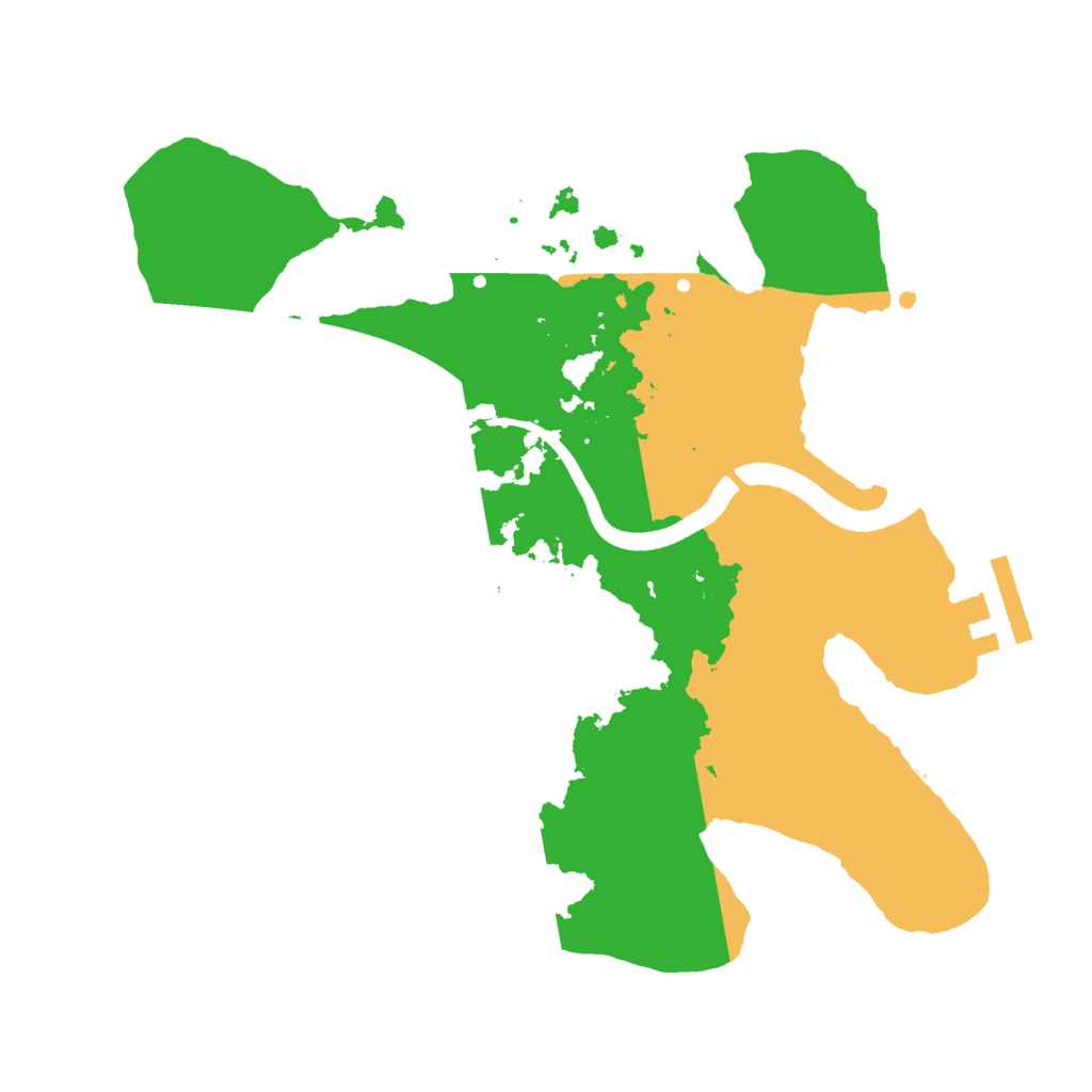 Biome Rust Map: Procedural Map, Size: 2500, Seed: 1380410584