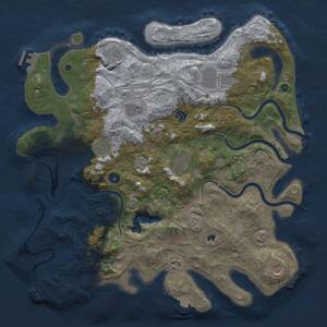 Thumbnail Rust Map: Procedural Map, Size: 4300, Seed: 711325, 15 Monuments