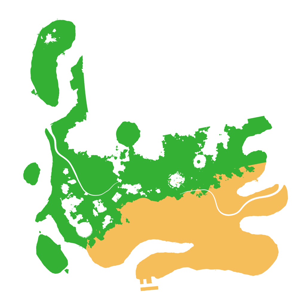 Biome Rust Map: Procedural Map, Size: 3500, Seed: 1255142052