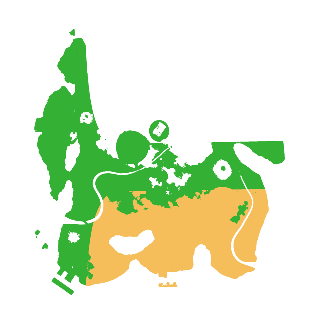 Biome Rust Map: Procedural Map, Size: 2600, Seed: 17534