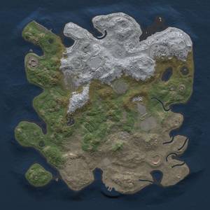 Thumbnail Rust Map: Procedural Map, Size: 3500, Seed: 717905, 16 Monuments