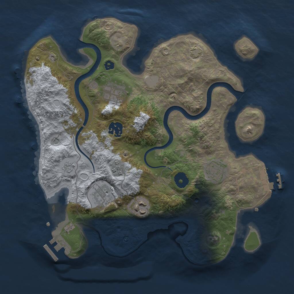 Rust Map: Procedural Map, Size: 3000, Seed: 507, 12 Monuments