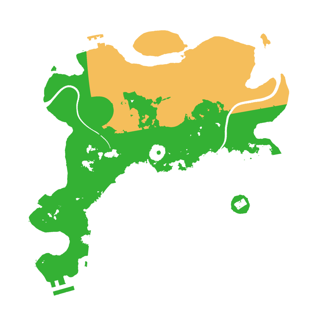 Biome Rust Map: Procedural Map, Size: 3000, Seed: 20190614