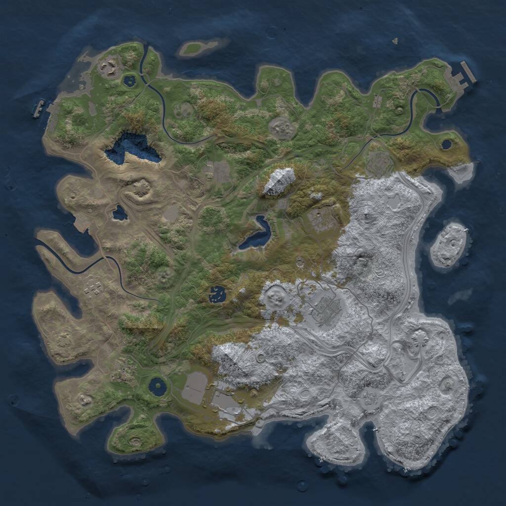 Rust Map: Procedural Map, Size: 4250, Seed: 1331815020, 15 Monuments