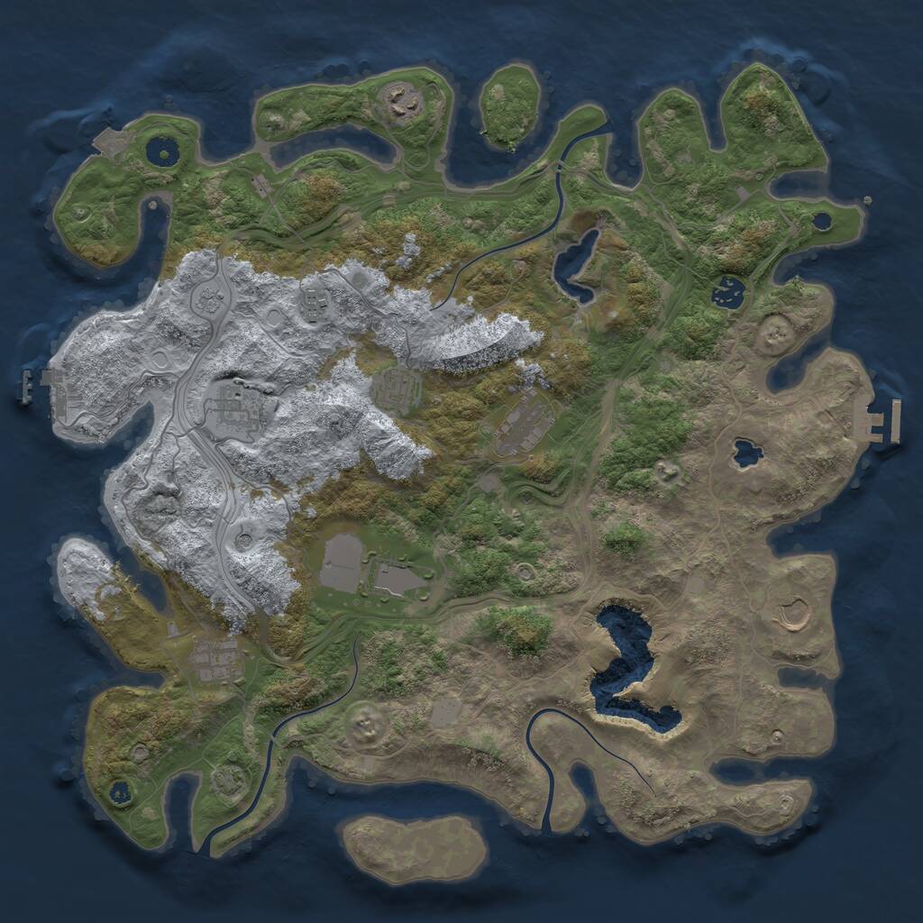 Rust Map: Procedural Map, Size: 4250, Seed: 35999, 15 Monuments