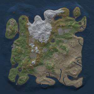 Thumbnail Rust Map: Procedural Map, Size: 3500, Seed: 520833472, 16 Monuments