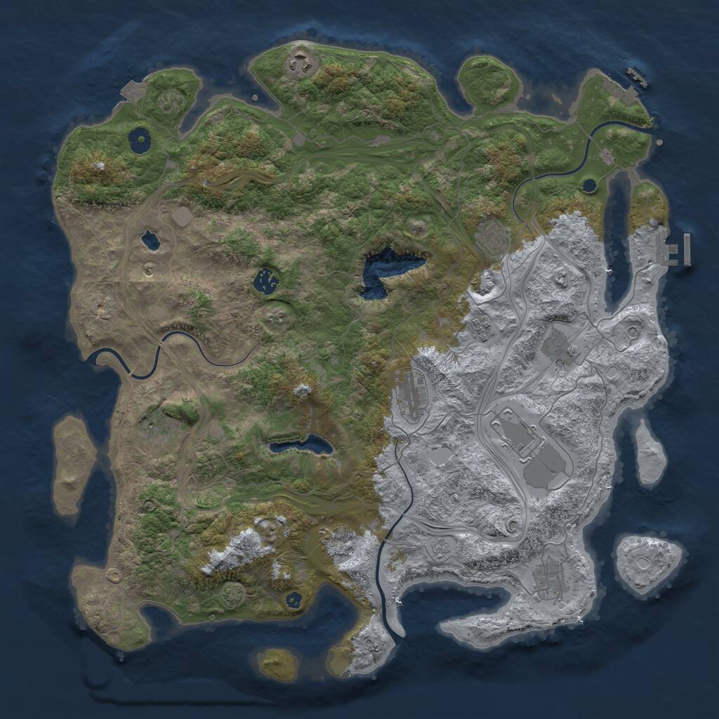 Rust Map: Procedural Map, Size: 4444, Seed: 420073713, 16 Monuments