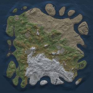 Thumbnail Rust Map: Procedural Map, Size: 4500, Seed: 539912002, 18 Monuments