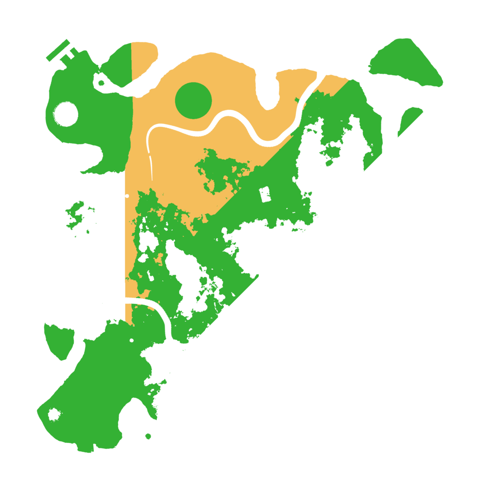 Biome Rust Map: Procedural Map, Size: 3600, Seed: 335457