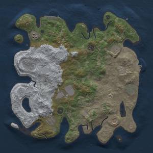 Thumbnail Rust Map: Procedural Map, Size: 3700, Seed: 454469223, 16 Monuments