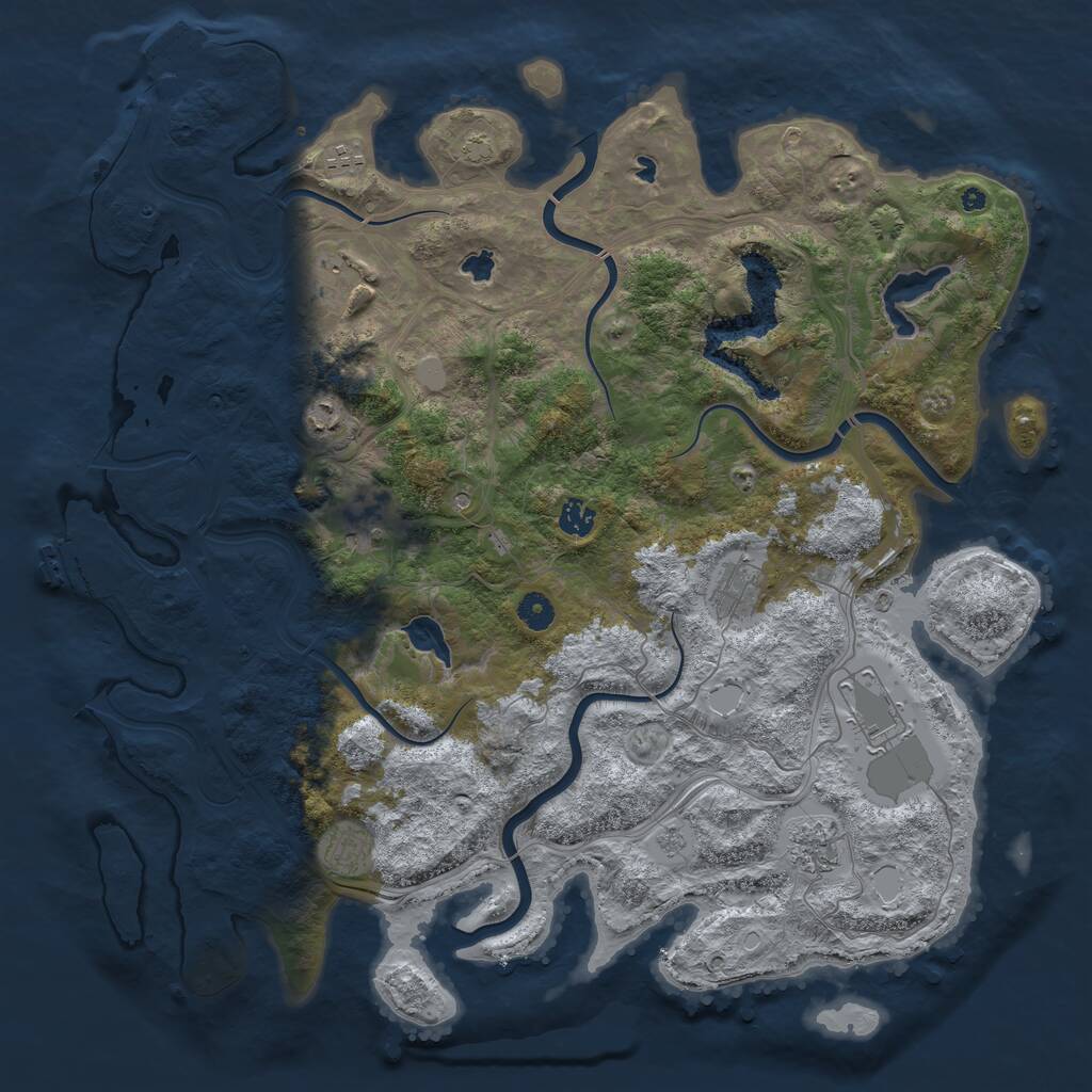 Rust Map: Procedural Map, Size: 4500, Seed: 995347, 15 Monuments